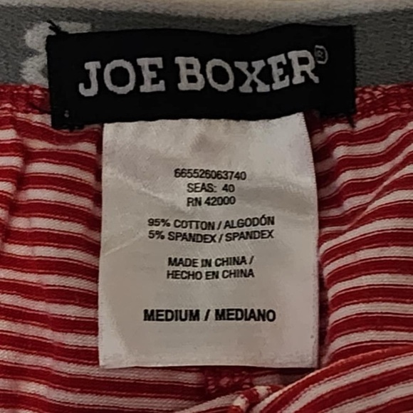 Joe Boxer Women’s Jogger Pajama Pant Red/White Stripes Size Medium EUC - Picture 2 of 5